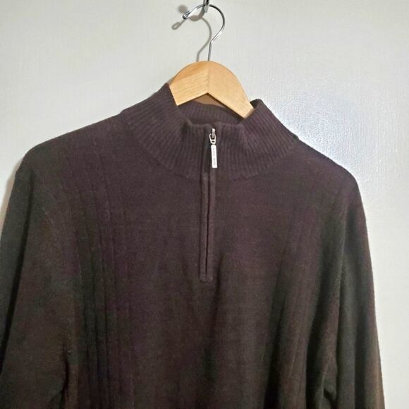 Geoffrey Beene Men's Pullover Brown Sweater Size L - Picture 3 of 9
